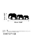 Decoratiune de perete, Elephant 070, Dimensiune: 15 x 50 cm, Negru
