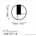 Ceas de perete, Fora, Dimensiune: 49 x 49 cm, Negru