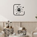 Ceas de perete, Square, Dimensiune: 49 x 49 cm, Negru