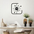 Ceas de perete, Square, Dimensiune: 49 x 49 cm, Negru