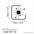 Ceas de perete, Square, Dimensiune: 49 x 49 cm, Negru