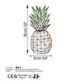 Decoratiune de perete, Pineapple 223, Lățime: 56 cm Înălțime: 24 cm Adâncime: 1,5 cm, Multicolor