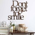 Decoratiune de perete, Rusty Dont Forget For Smile, Dimensiune: 67 x 70 cm, Maro antichizat