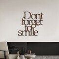 Decoratiune de perete, Rusty Dont Forget For Smile, Dimensiune: 67 x 70 cm, Maro antichizat