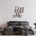 Decoratiune de perete, Rusty Dont Forget For Smile, Dimensiune: 67 x 70 cm, Maro antichizat