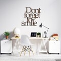 Decoratiune de perete, Rusty Dont Forget For Smile, Dimensiune: 67 x 70 cm, Maro antichizat