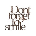 Decoratiune de perete, Rusty Dont Forget For Smile, Dimensiune: 67 x 70 cm, Maro antichizat