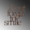 Decoratiune de perete, Rusty Dont Forget For Smile, Dimensiune: 67 x 70 cm, Maro antichizat