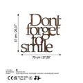 Decoratiune de perete, Rusty Dont Forget For Smile, Dimensiune: 67 x 70 cm, Maro antichizat