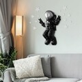Decoratiune de perete, Cosmonaut 4, Lățime: 35 cm Înălțime: 47 cm Adâncime: 10 cm, Multicolor