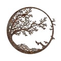 Decoratiune de perete, Rusty Tree, Dimensiune: 66 x 68 cm, Maro antichizat