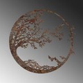 Decoratiune de perete, Rusty Tree, Dimensiune: 66 x 68 cm, Maro antichizat