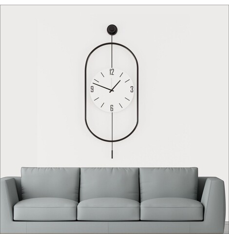 Ceas de perete, Mclock-00114, Lățime: 35 cm Înălțime: 85 cm Adâncime: 7 cm, Negru