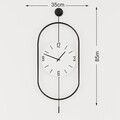 Ceas de perete, Mclock-00114, Lățime: 35 cm Înălțime: 85 cm Adâncime: 7 cm, Negru