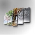 Tablou decorativ (5 Pieces), 5PUC-042, Dimensiune: 14 x 50 cm (1 bucată), Multicolor
