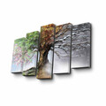 Tablou decorativ (5 Pieces), 5PUC-042, Dimensiune: 14 x 50 cm (1 bucată), Multicolor