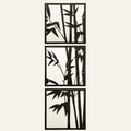 Decoratiune de perete, Bamboo, Dimensiune: 45 x 45 cm (1 bucată), Negru
