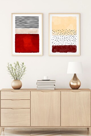 Tablou decorativ (2 Pieces), Huhu56, Lemn masiv (Grosime: 2,5 cm, Multicolor