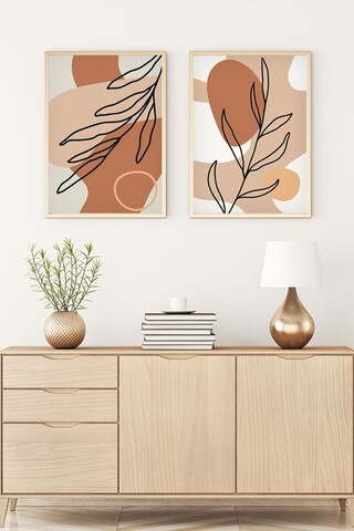 Tablou decorativ (2 Pieces), Huhu60, Lemn masiv (Grosime: 2,5 cm, Multicolor