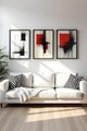 Tablou decorativ (3 Pieces), Huhu442 - 50 x 70, Lemn masiv (Grosime: 2 cm, Multicolor