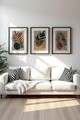 Tablou decorativ (3 Pieces), Huhu483S, Lemn masiv (Grosime: 2,5 cm, Multicolor