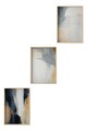 Set 3 tablouri decorative, Huhu484, Cadru: 100% LEMN MASIV (Grosime: 2,5 cm), Multicolor