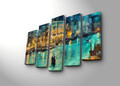 Tablou decorativ (5 Pieces), 5PATK-158, Dimensiuni: 19 x 70 cm (1 bucată), Multicolor