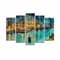 Tablou decorativ (5 Pieces), 5PATK-158, Dimensiuni: 19 x 70 cm (1 bucată), Multicolor