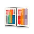 Pictură decorativă din sticlă securizată (2 bucăți), UV-948, Dimensiune: 45 x 65 cm (2 bucăți), Multicolor