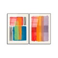 Pictură decorativă din sticlă securizată (2 bucăți), UV-948, Dimensiune: 45 x 65 cm (2 bucăți), Multicolor