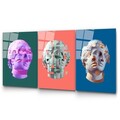 Tablou decorativ (3 Pieces), UV-878, Dimensiune: 45 x 65 cm (3 bucăți), Multicolor