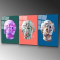Tablou decorativ (3 Pieces), UV-878, Dimensiune: 45 x 65 cm (3 bucăți), Multicolor