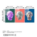 Tablou decorativ (3 Pieces), UV-878, Dimensiune: 45 x 65 cm (3 bucăți), Multicolor