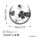 Decoratiune de perete, Haiyang 3, Dimensiuni: 70 x 62 x 4 cm, Multicolor