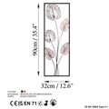 Decoratiune de perete, Strawberry 2, Dimensiuni: 32 x 90 x 4 cm, Multicolor