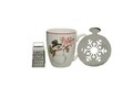 Set cana+mini razatoare+ forma pentru decorat Snowman, Decoris, portelan, multicolor