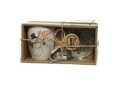 Set cana+mini razatoare+ forma pentru decorat Snowman, Decoris, portelan, multicolor