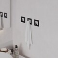 Cuier de perete, Kaly Metal Square Hanger, Fier vopsit static, Negru