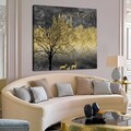 Tablou decorativ, DEV10709-140140, Lemn (Grosime: 3-4 cm, Multicolor