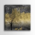 Tablou decorativ, DEV10709-140140, Lemn (Grosime: 3-4 cm, Multicolor