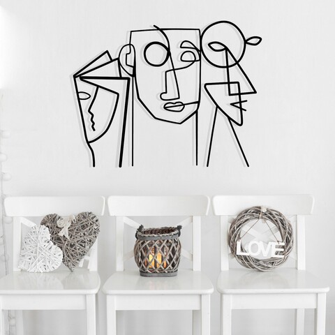 Decoratiune de perete, Aeimnestus, Dimensiune: 50 x 39 cm, Negru