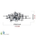 Decoratiune de perete, Mihrimah 2, Dimensiuni: 113 x 7 x 44 cm, Multicolor