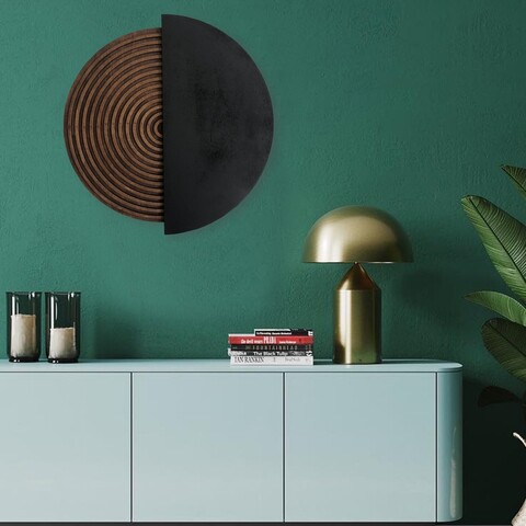 Decoratiune de perete, ART143, Dimensiune: 50 x 50 cm, Natural/Negru