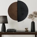 Decoratiune de perete, ART143, Dimensiune: 50 x 50 cm, Natural/Negru