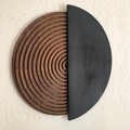 Decoratiune de perete, ART143, Dimensiune: 50 x 50 cm, Natural/Negru