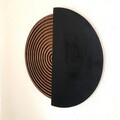 Decoratiune de perete, ART143, Dimensiune: 50 x 50 cm, Natural/Negru
