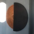 Decoratiune de perete, ART143, Dimensiune: 50 x 50 cm, Natural/Negru