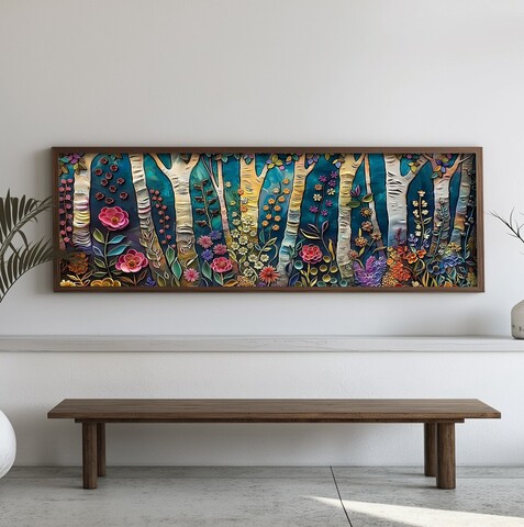 Tablou decorativ, EMR047, Lemn, Multicolor