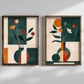 Tablou decorativ (2 Pieces), HUM103, Cadru: 100% MOLID, Multicolor