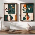 Tablou decorativ (2 Pieces), HUM103, Cadru: 100% MOLID, Multicolor